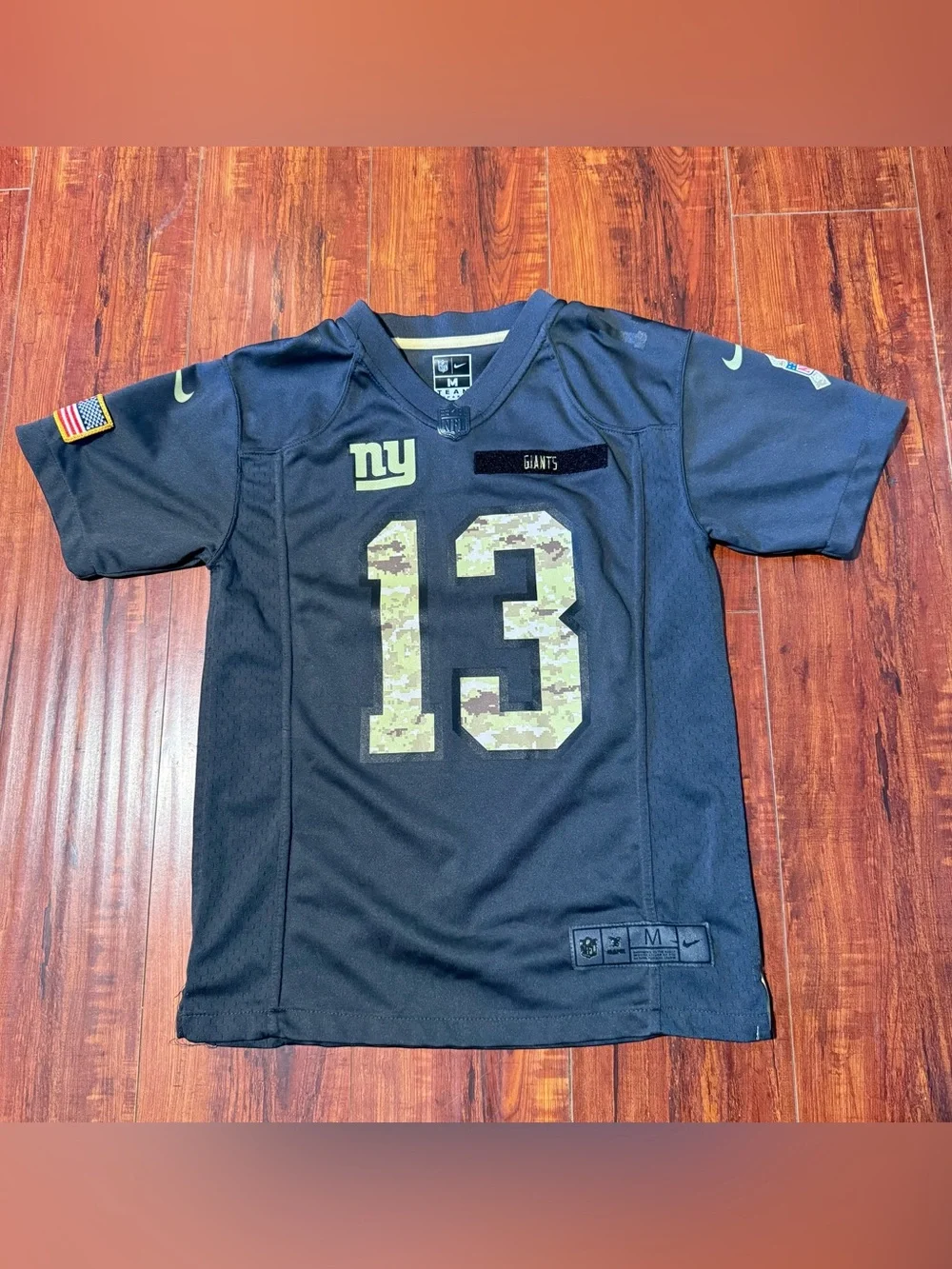 Odell Beckham Jr Boys/Kids #13 NY Giants Salute to Service NFL Jersey Sz Medium!